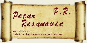 Petar Resanović vizit kartica